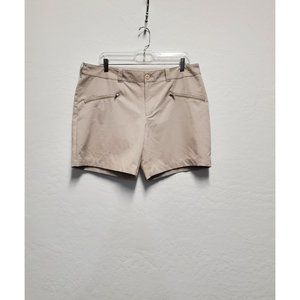 WOMEN'S FILA GOLF SPORT SHORTS, BEIGE, ZIPPERED POCKETS, SIZE 14